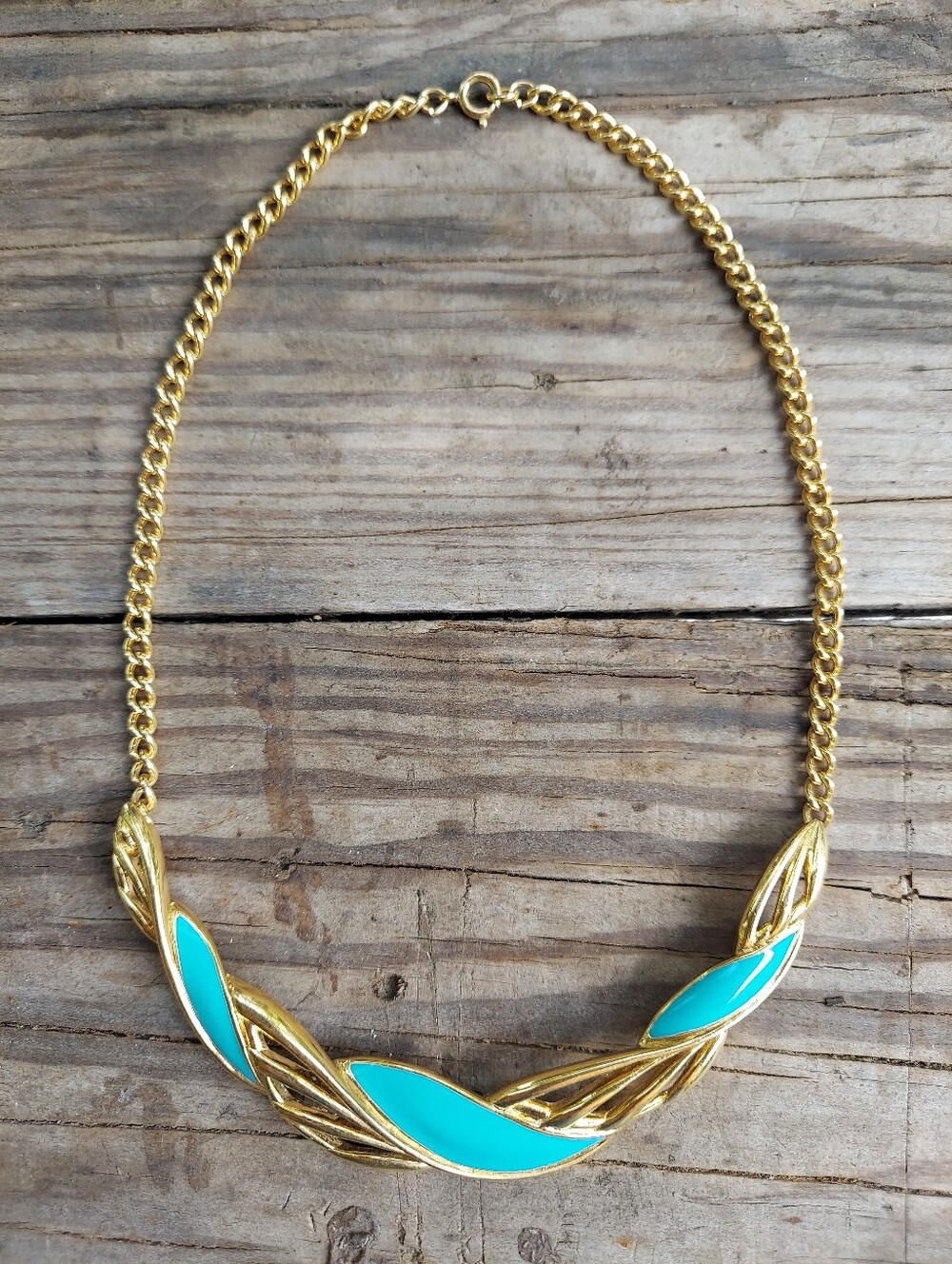 Vintage Trifari Enameled Statement Necklace